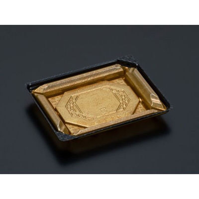 リスパック 刺身容器 バイオPET 美枠 15-12B 箔おし金 FAPV041 1ケース(1200個(50個×24)（直送品）