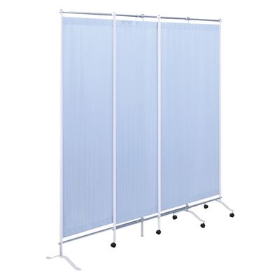 【軒先渡し】高田ベッド 3連スライドスクリーン 25297601 ブルー TB-1565(H150CM) 1台（直送品）