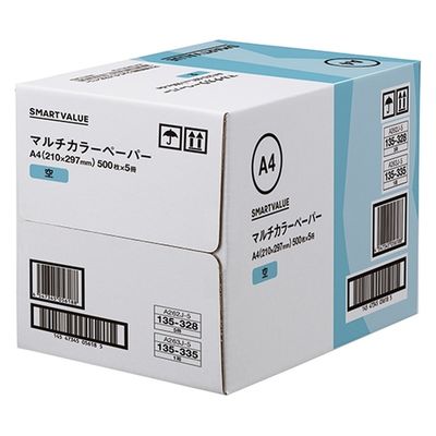 ジョインテックス スマートバリュー カラーペーパーA4 空 2500枚 A263J-5 1箱（直送品）