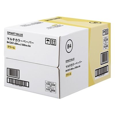 ジョインテックス スマートバリュー カラーペーパーB4 クリーム 2500枚 A265J-2 1箱（直送品）