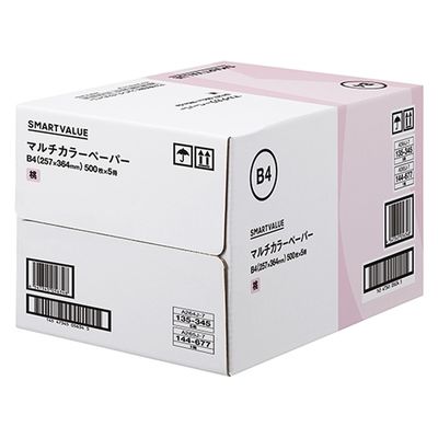 ジョインテックス スマートバリュー カラーペーパーB4 桃 2500枚 A265J-7 1箱（直送品）