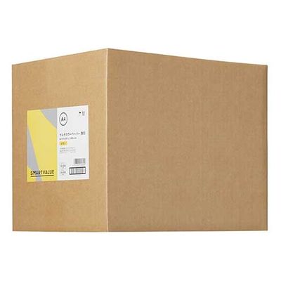 ジョインテックス スマートバリュー カラーペーパー厚口A4レモン2000枚 A271J-1 1箱（直送品）