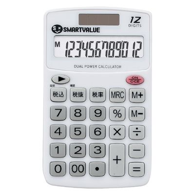 ジョインテックス スマートバリュー ハンディ電卓 ホワイト5台 K073J-5 1箱（直送品）