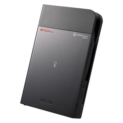 バッファロー ICカードセキュリティ ウイルスチェック 耐衝撃ポータブルHDD 500GB HDS-PZN500U3EV3 1台（直送品）