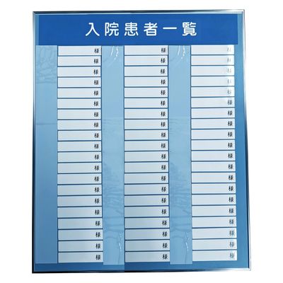 日本医理器材 入院患者一覧表R型(60名用) 24219901 500X600MM 1個（直送品）