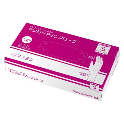 松吉医科器械 マツヨシPVCグローブパウダーフリー 25326600 MY-7521(S)100マイイリ 1梱(100枚入x40箱)（直送品）