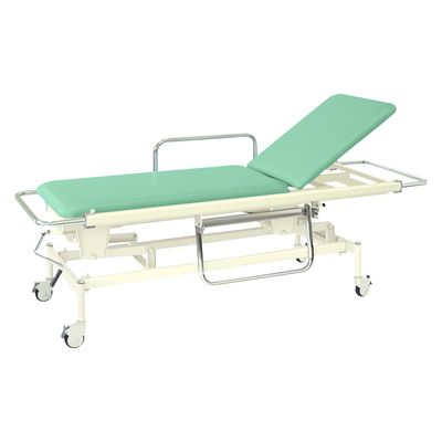 【軒先渡し】高田ベッド 手動昇降式GSストレッチャー100背上付24319401ビニルレザーライトグリン TB-626(60X200X48-86)（直送品）