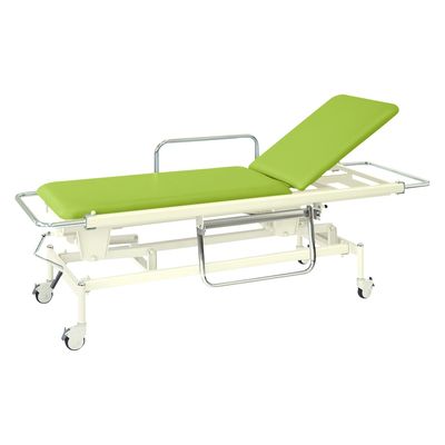 【軒先渡し】高田ベッド 手動昇降式GSストレッチャー100背上げ付 24319401 ビニルレザー抹茶 TB-626(60X200X48-86) 1台（直送品）