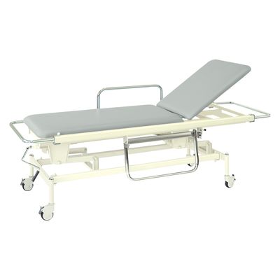 【軒先渡し】高田ベッド 手動昇降式GSストレッチャー100背上げ付 24319401 ビニルレザーグレー TB-626(60X200X48-86)（直送品）