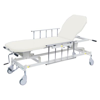 【軒先渡し】高田ベッド 手動GSストレッチャー D型 25253702 ビニルレザー白 TB-1521(70X48-86CM) 1台（直送品）