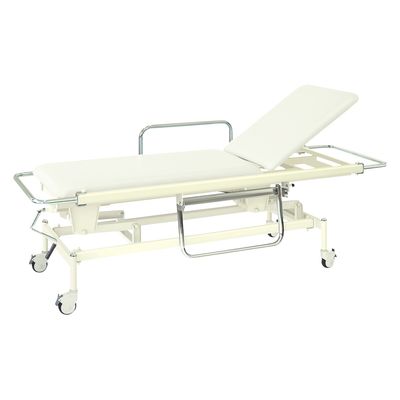 【軒先渡し】高田ベッド 手動昇降式GSストレッチャー100背上げ付 24319401 ビニルレザー白 TB-626(60X200X48-86) 1台（直送品）