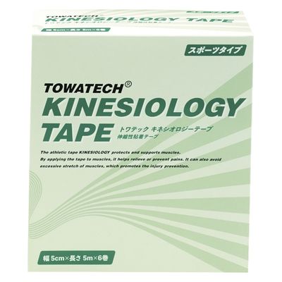 トワテック キネシオロジーテープ スポーツタイプ 25311701 5CMX5M(6カンイリ) 1箱(6入)（直送品）