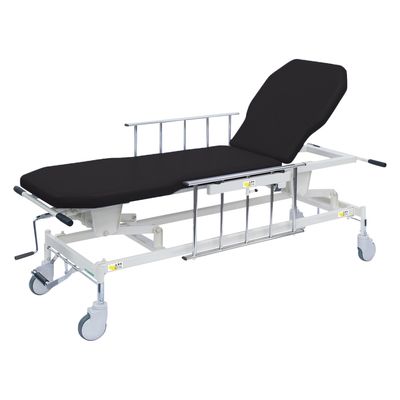 【軒先渡し】高田ベッド 手動GSストレッチャー D型 25253701 ビニルレザー黒 TB-1521(65X48-86CM) 1台（直送品）