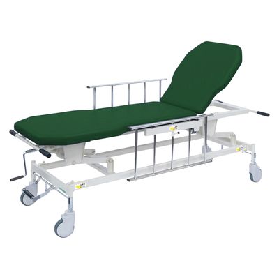 【軒先渡し】高田ベッド 手動GSストレッチャー D型 25253701 ビニルレザーメディグリーン TB-1521(65X48-86CM) 1台（直送品）