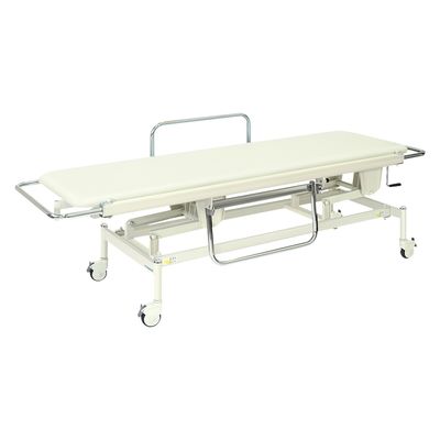 【軒先渡し】高田ベッド 手動昇降式ストレッチャー100背上げなし24319400 ビニルレザー白 TB-625(60X200X48-86) 1台（直送品）