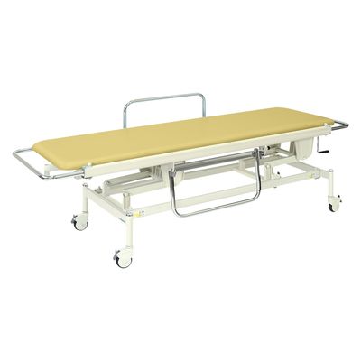 【軒先渡し】高田ベッド 手動昇降式ストレッチャー100背上げなし24319400 ビニルレザーアイボリ TB-625(60X200X48-86) 1台（直送品）