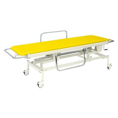 【軒先渡し】高田ベッド 手動昇降式ストレッチャー100背上げなし 24319400ビニルレザーイエロー TB-625(60X200X48-86) 1台（直送品）