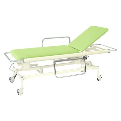 【軒先渡し】高田ベッド 手動昇降式GSストレッチャー100背上付24319401ビニルレザーライムグリン TB-626(60X200X48-86)（直送品）