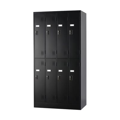 アズワン TLKスタンダードロッカー 2段 シリンダー錠 ブラック 4列2段 8人用 65-9622-98 1台（直送品）