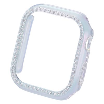 アップルウォッチカバー [41mm] バンパー ハード ラインストーン オーロラクリア AW-23BBPPJACR エレコム 1個（直送品）