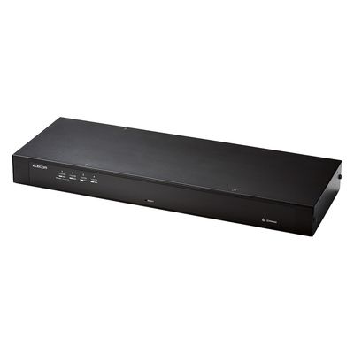 パソコン切替器(KVM) VGA(D-sub15pin) 4ポート ラック式 KVM-RVUSN4 エレコム 1個（直送品）