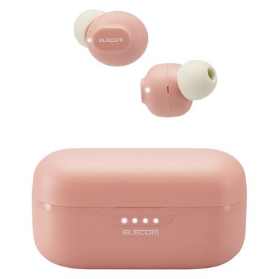 ワイヤレスイヤホン Bluetooth 5.3 低遅延 タッチセンサー 超小型 ピンク LBT-TWS16PN エレコム 1個（直送品）