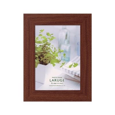 ハクバ写真産業 フォトフレーム LARUGE (ラルジェ) 2L ブラウン FLAR-BR2L 1パック 62-9759-26（直送品）