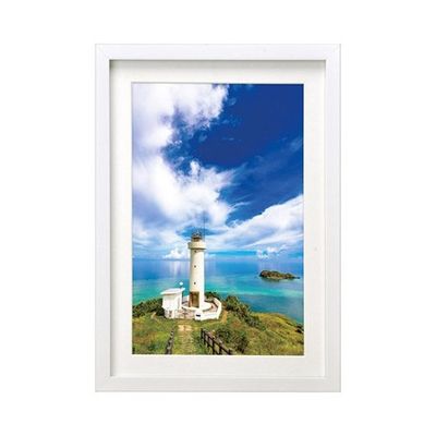 ハクバ写真産業 木製額縁 MMー01 ワイド6切サイズ ホワイト FWMM01-WTW6 1個 62-9755-05（直送品）