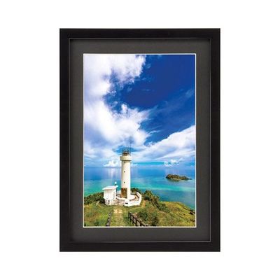 ハクバ写真産業 木製額縁 MMー01 ワイド6切サイズ ブラック FWMM01-BKW6 1個 62-9755-06（直送品）