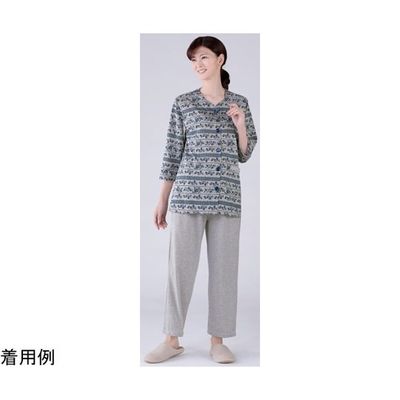 セルヴァン 小柄な私の花やか楽ちんパジャマ 杢グレー MP 045202581 1枚 65-0551-38（直送品）