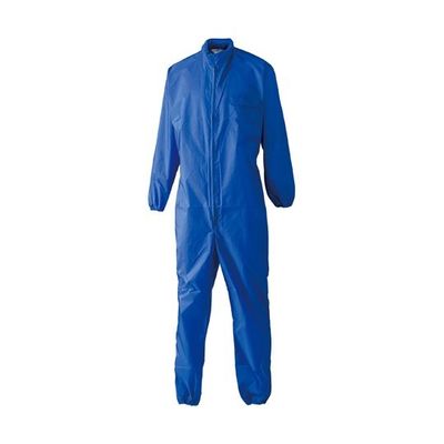 日の丸繊維 続服 フード付き 弱撥水加工 ブルー M 65-1702-37 1着（直送品）