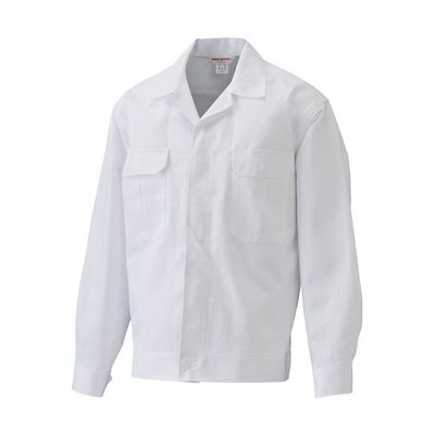 日の丸繊維 男性用白長袖上着 ホワイト LL 65-1702-45 1着（直送品）