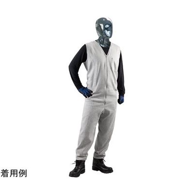 日の丸繊維 続服ニットインナー(綿60%・ポリエステル40%) グレー 4L 65-1703-14 1着（直送品）