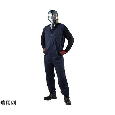 日の丸繊維 続服ニットインナー(綿60%・ポリエステル40%) ネイビー 3L 65-1703-18 1着（直送品）