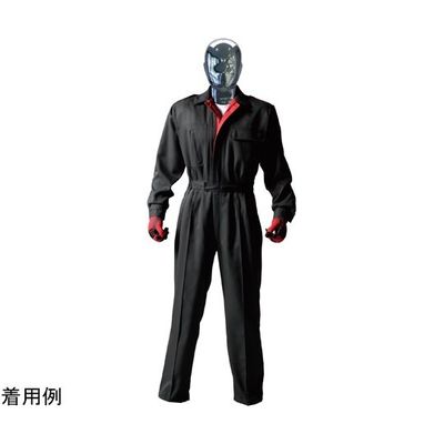 日の丸繊維 続服 (ポリエステル89%・綿10%・ナイロン1%) スミグレー 5L 65-1703-35 1着（直送品）