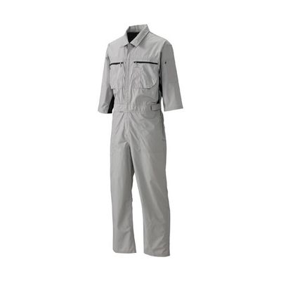 日の丸繊維 七分袖続服 (ポリエステル65%・綿35%) グレー 5L 65-1705-03 1着（直送品）