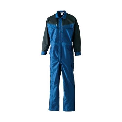 日の丸繊維 続服 (綿70%・ポリエステル30%) ダークブルー(両肩袖ブラック) S 65-1704-24 1着（直送品）