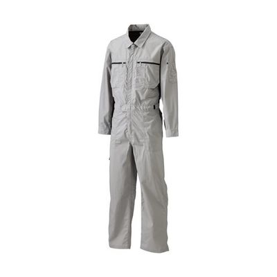 日の丸繊維 続服 (ポリエステル65%・綿35%) グレー S 65-1704-54 1着（直送品）