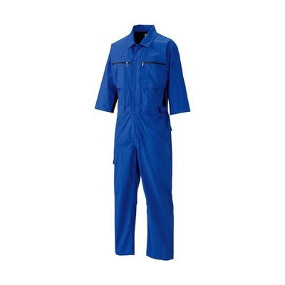 日の丸繊維 七分袖続服 (ポリエステル65%・綿35%) ブルー 5L 65-1704-95 1着（直送品）