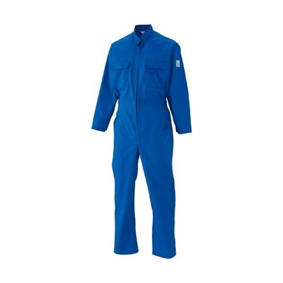 日の丸繊維 続服 (ポリエステル65%・綿35%) ブルー LL 65-1706-20 1着（直送品）