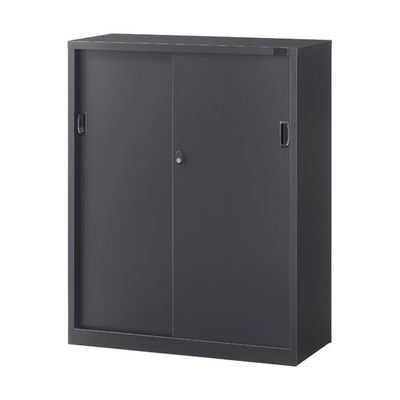 生興 A4判対応書庫ASK ブラック H1110mm 下置用 スチール引戸 W880 ASK-34S 1台 65-3698-11（直送品）