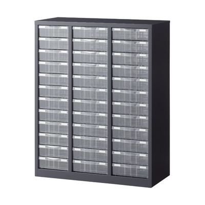 生興 A4判対応書庫ASK ブラック H1110mm 下置用 整理ケース W880 ASK-34P36 1台 65-3698-13（直送品）