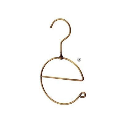 オン・オフインターナショナル ディスプレー用ラウンドeフック アンティークゴールド 61-752-77-2 1セット(3個)（直送品）