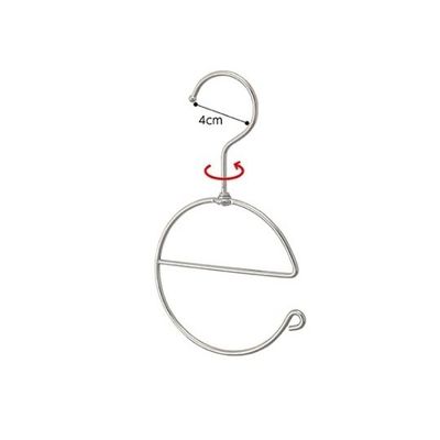 オン・オフインターナショナル ディスプレー用ラウンドeフック クローム 61-752-77-1 1セット(3個) 61-7231-38（直送品）