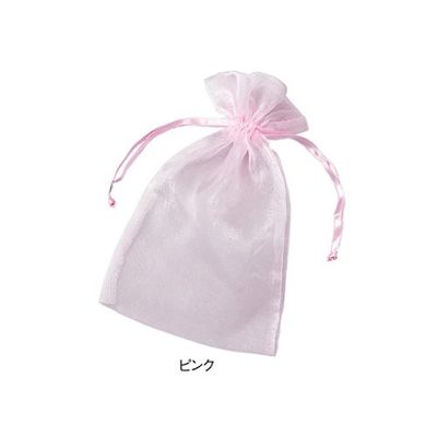 青山 オーガンジーポーチ ピンク SS 61-269-18-1 1セット(10枚) 61-7269-37（直送品）