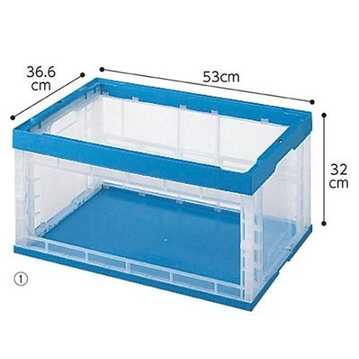 積水テクノ成型 折りたたみコンテナ窓あきタイプ 50リットル 61-364-5-1 1個 61-7334-98（直送品）