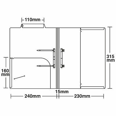 日本ホップス CF-A4L-2W2B カルテフォルダー 見開き（0.2mm厚/2穴用アローブリッジファスナー付） A4ヨコ 1箱（200枚入）  （直送品） - アスクル