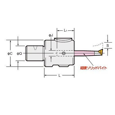 日研工作所 DJボーリングヘッド(標準バイト付) Q26ーDJ8ー44AN 1台
