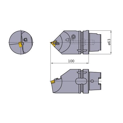 三菱マテリアル ＨＳＫーＴホルダ H63TH-MMTENR-H16 1個 （直送品