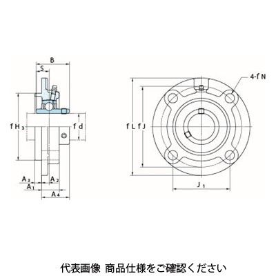 FYH ベアリングユニット印ろう付き丸フランジ形UCFC（円筒穴